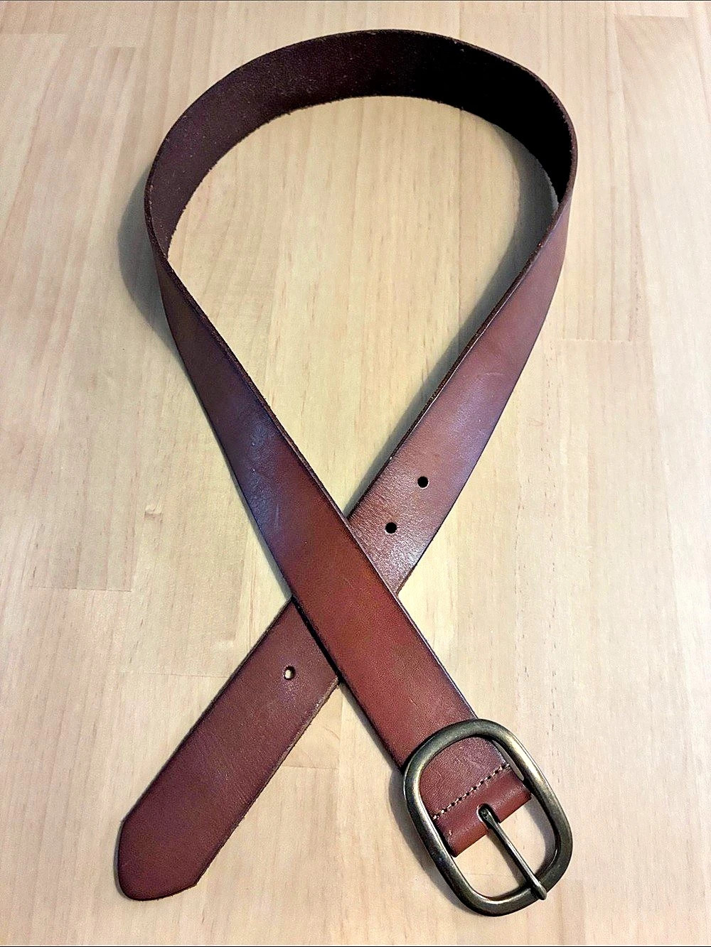 GAP Pecan Brown Leather Belt in Size Medium